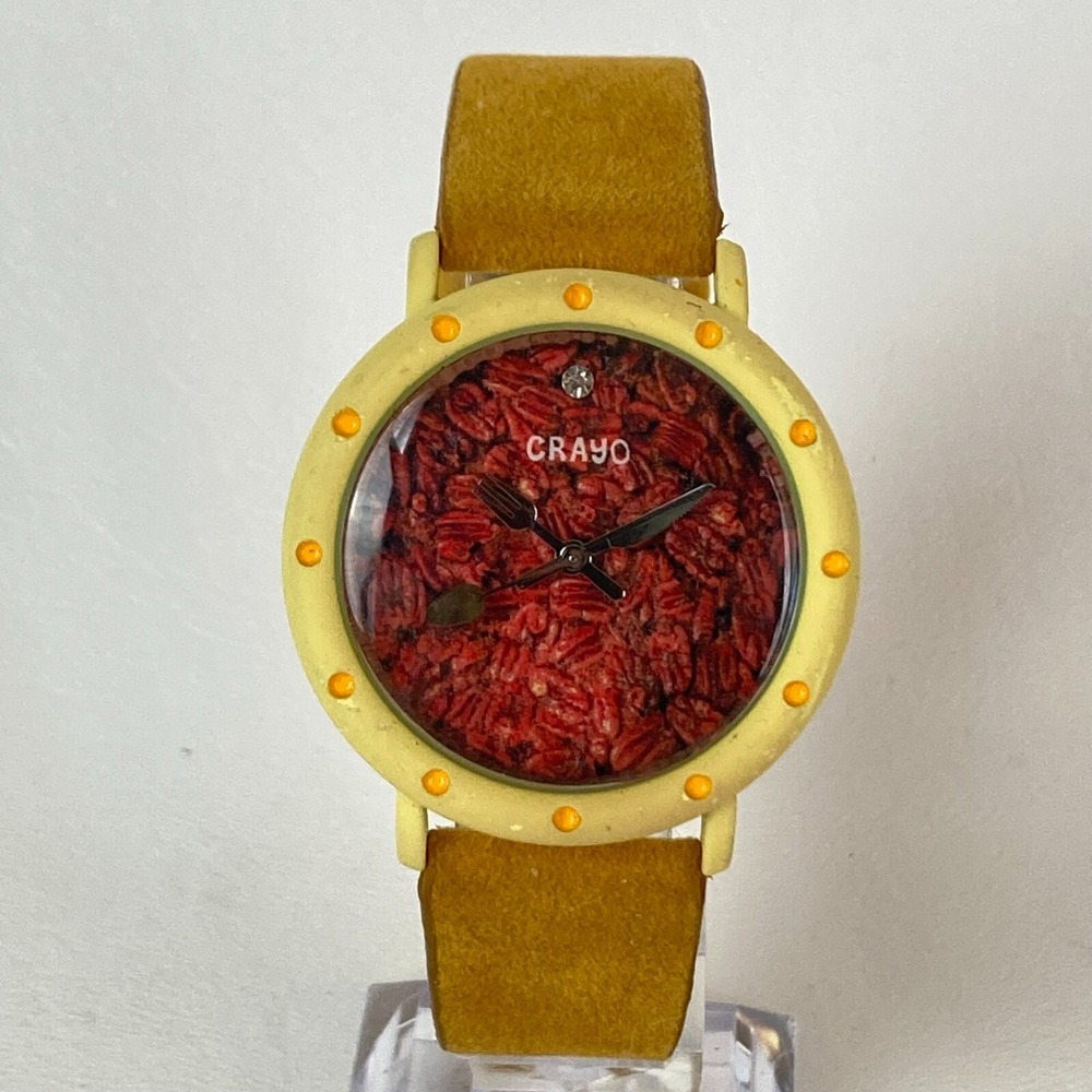 Crayo Slice of Time Women's Watch 37mm Pecan Pie Thanksgiving New Battery 9" - Picture 3 of 16